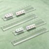 Ymjhdfe Upgraded Mahjong Racks with Magnetic Pushers 4 Pack, Premium Heavy-Duty Clear Acrylic Tile Holders with Smooth Slide Push Bars, Non-Slip Durable Game Accessory Set for Easy Gameplay