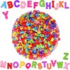 YMSDZHL Alphabet Bead A-Z 650Pcs Large 3D Bead for Bracelet Jewelry Making