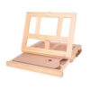 YNBJIL Wooden Table Easel Painting Artist Drawer Box Desktop Suitcase Color Hardware Art Supplies
