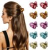 YOHAMA 10Pcs Small Octopus Hair Claw Clips for Women&Girls Holder Half Bun