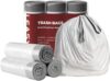 YOJIA 3.5 Gallon Small Trash Bags, Mini Drawstring Garbage Bags, Fit 3.30～4.40Gal, White Trash Bin Liners for Bathroom Kitchen Bedroom Office, 120 Counts