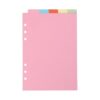 YOKIVE 1 Set/5 Pcs A5 Binder Dividers, Plastic Index Divider