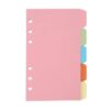 YOKIVE 1 Set/5 Pcs A6 Binder Dividers, Plastic Index Divider