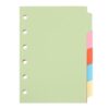 YOKIVE 1 Set/5 Pcs A7 Binder Dividers, Plastic Index Divider