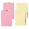 YOKIVE 4 Set/20 Pcs A5 Binder Dividers, Plastic Index Divider