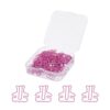 YOKIVE 50Pcs Bear Shaped Paper Clips, (25x25mm, Rose Red)