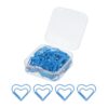 YOKIVE 50Pcs Love Heart Paper Clips, Small Cute (23x21mm, Dark Blue)
