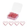 YOKIVE 50Pcs Love Heart Paper Clips, Small Cute (23x21mm, Pink)