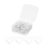 YOKIVE 50Pcs Love Heart Paper Clips, Small Cute (23x21mm, White)