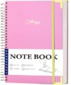 Yoment B5 Spiral Notebook, Hardcover, College Ruled, 200 Pages, 100 GSM