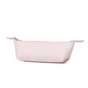 YONBEN Pencil Case Faux Leather Pencil Pouch for Organisation Aesthetic Bag with Zipper (Pink)