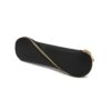 YONBEN Pencil Case Lightweight and Cute Pencil Pouch Slim and Stylish (Black,Faux Leather)