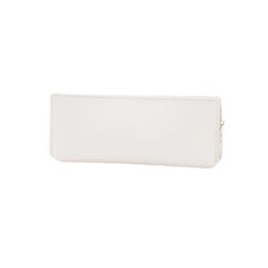 YONBEN Pencil Case Lightweight and Durable Ideal Pencil Pouch (Beige,Faux leather)