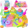 YongnKids Sensory Bin Cake & Ice Cream Sandbox w/Lid for Kids Girls Age 3+