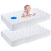 Yoofoss Waterproof Crib Mattress Protector Sheets Fitted 2 Pack 52''x28''