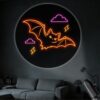 YOTQUULKI Portable Projector Lamp USB Powered Neon Bat Cloud Lightning Pattern Projection to Create Festive Ambiance for Home Parties and Gatherings