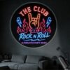 YOTQUULKI Portable Projector Lamp USB Powered Rock n Roll Hand Sign Flames Lightning for Club Alternative Party Music Events
