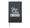 You Are Enough - Motivational Quotes Positive Vibes Hardcover Journal, Black