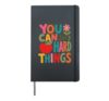 You Can Do Hard Things Teacher Retro Growth Mindset Hardcover Journal, Black