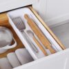 YouCopia DrawerFit® Sliding Drawer Bin, Expandable and Adjustable Kitchen Storage Organizer, Speckled White (Pack of 6)