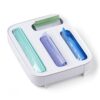 YouCopia StoraBag Drawer Food Bags Dispenser, 4-Slot, Plastic Sandwich Bag Organizer for Kitchen Storage, White (Pack of 6)