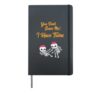 You Dont Scare Me I Have Twins Shirt Skeleton Pregnancy Girl Hardcover Journal, Black
