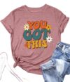 You Got This Shirt Women Test Day Teacher Tshirt Funny Back to School Encouraging Short Sleeve Tees Tops B-Pink