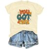 You Got This Shirt Women Test Day Teacher Tshirt Funny Back to School Encouraging Short Sleeve Tees Tops B-Apricot