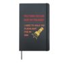 You hurt my feelings? I used to hold flashlight to my dad Hardcover Journal, Black
