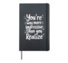 You're More Impressive Than You Realize Positive Quote Hardcover Journal, Black