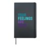 Your Feelings Are Valid Mental Health Message Hardcover Journal, Black