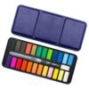 YOUTGO 12/18/24 Color Watercolor Paint in Metal Case with Water Brush Pen Artist Art Set for Beginner Watercolor Painting