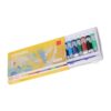 YOUTGO 12 Color Gouache Paint Tubes Set with Paint Brush for Beginner Artist Adult Portable Gouache Painting Color 5ml/Tube