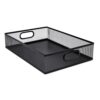 YOUTGO Desk Drawer Organizers Tray Metal Meshes Desktop Storage Tray File Organizers with Handle Portable Storage Basket