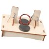 YOUTGO Motor Teaching Aid Open Coil Electromagnetic Demonstration Model with Wooden Base for Physics Classroom Lessons and Guid