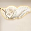 YQ WHJB Feather Shaped Wall Clock,3D Sculpture Decorative Wall Art