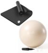 YR Exercise Ball Large Yoga Mat for Home Gym Workouts