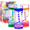 YUE MOTION Liquid Motion Bubbler Visual Sensory Toys, Liquid Bubbler for Kids and Adults– New Big Calming Bubbler Toy- Colorful Liquid Hourhlass for School Supplier, Novelty Gifts, Desk Decor