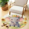 Yuiboo Shag Circle Area Rug 36in