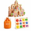 Yunhgft Wooden Toy Blocks, DIY Build Set, Style to 3