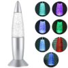 Ywalxskk Aluminum Liquid Glitter Lamp with 7 Colors USB