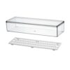 YWJLQH Storage Organizer Bin Pantry Organizer Bins Food Storage Container Storage Bins Clear Box with Removable Lid Stackable Fridge Organizer Bins Large, Small and Drain Tray