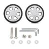YWLUUOO 2PCS Multipurpose Replacement Casters, Easy Install, 58 silver