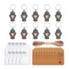 YWLUUOO Of 10 Angelic Rings, Charm Angelic Keychain, Set 2