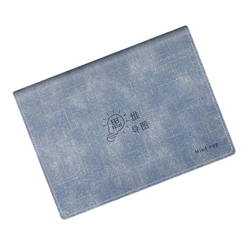 YWLUUOO Refillable PU Leather Mind Map Notebook with 9 Rings Binder Covers for Students Professional Note Taking Brainstorming Detachable Notebook