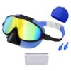 YWLUUOO ' s Swimming Glasses with Lens, Blue gold plated
