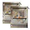 YYZZH Cute Kitten Kitty Cat in Tub Binder Pouches 2 Pack Pencil Pouches For 3 Ring Binder Zipper Pouch 3 Hole Pencil Pouch