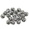 ZCZQC 20PCS Silicone Leopard Print Beads 15 mm Round Three Color Leopard Print Beads for DIY Bracelets Pendants Keychains ID Lanyards and Bag Charms