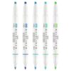 Zebra Mildliner Creative Marker Highlighter Pens - Double Ended - Chisel & Bullet Tip - Blue Green Set of 5