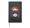 Zen Japanese Garden Buddhist Mt Fuji Japan Aesthetic Art Hardcover Journal, Black